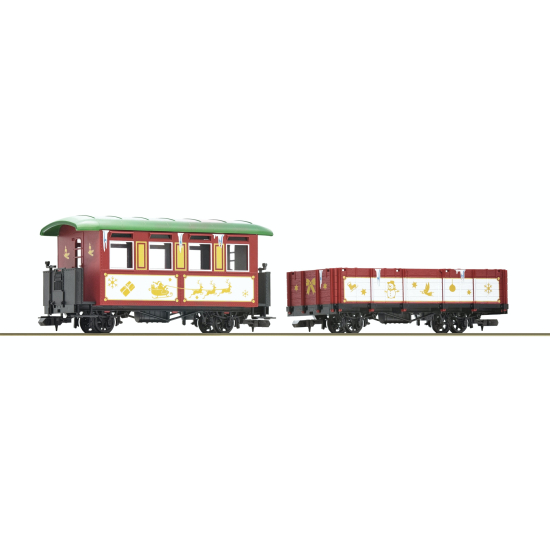 Roco 6230001 ,  Zestaw 2 wagonów osobowych "Świąteczny pociąg" , 0 1/45